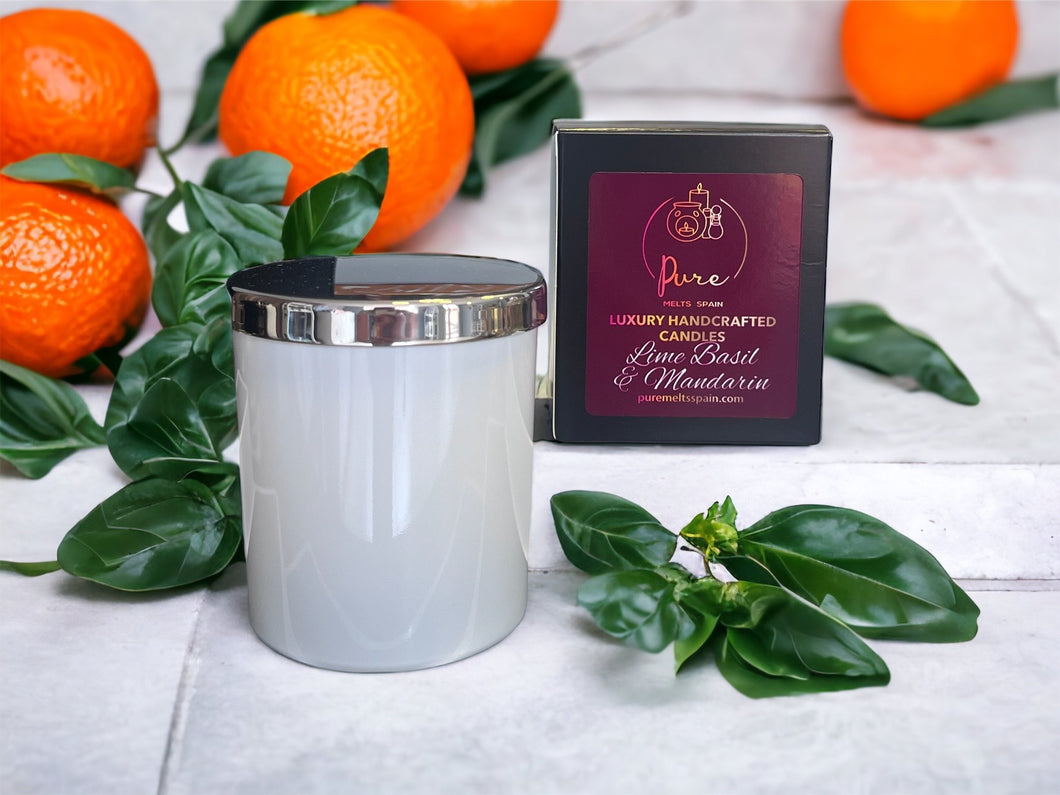 Lime, Basil & Mandarin Luxury Soy Wax Candle - OUT OF STOCK